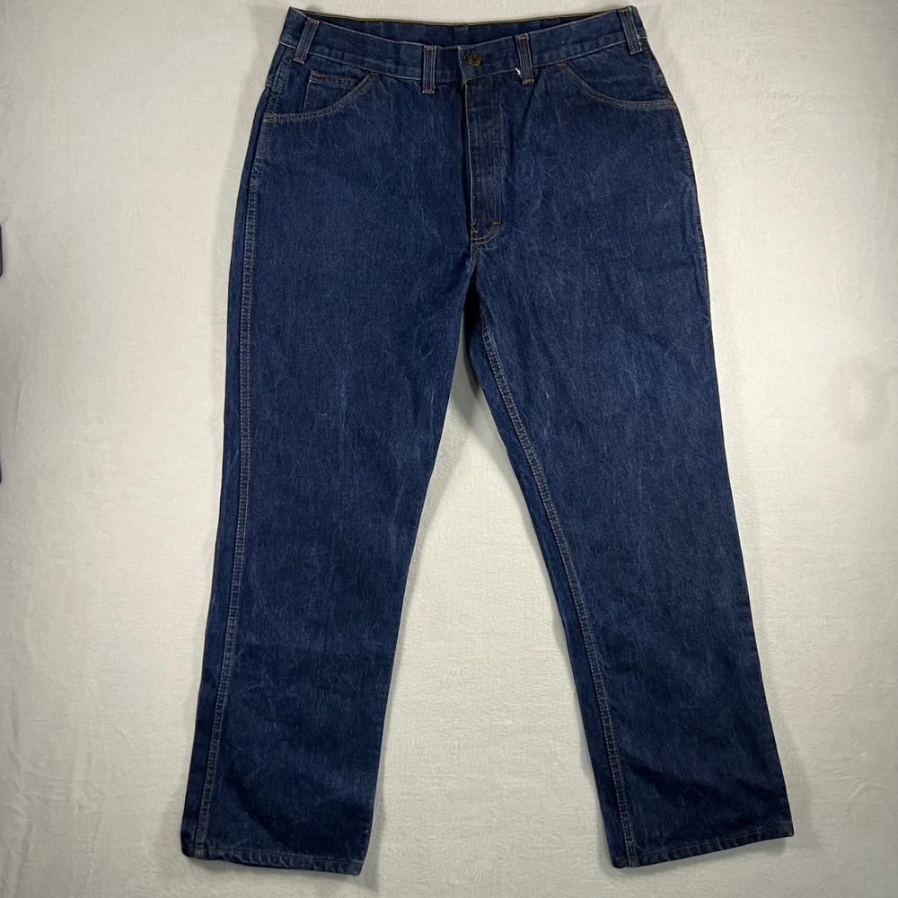 Vintage Saddle King Mens Dark Wash Jeans Classic Fit 38x29 made in USA